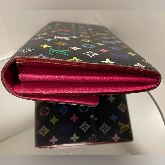 Louis Vuitton Murakami black Sarah wallet - Picture 13 of 15